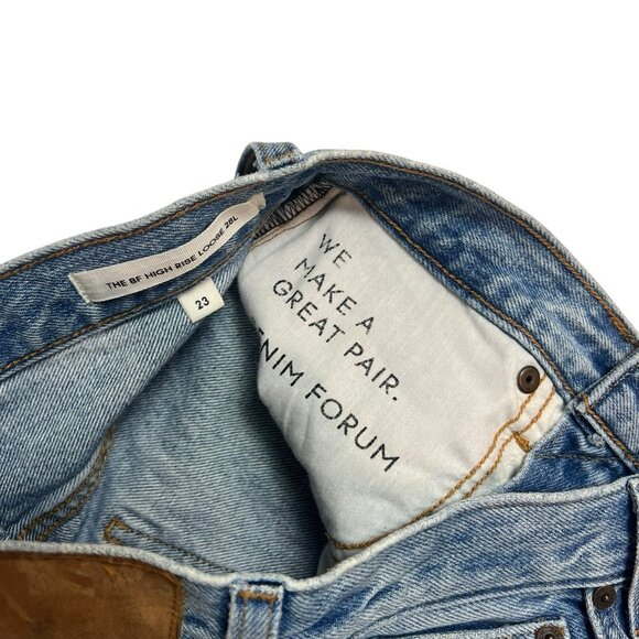 Denim Forum The Boyfriend High Rise Loose Jeans Size 23 Button Fly 9 Yrs Blondie - Picture 8 of 13